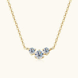 925 Sterling Silver Inlaid Moissanite Necklace - Trendsi - Flyclothing LLC