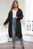 Plus Size Open Front Long Sleeve Cardigan - Trendsi - Flyclothing LLC