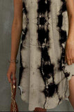 Tie-Dye Grecian Neck Dress - Trendsi - Flyclothing LLC