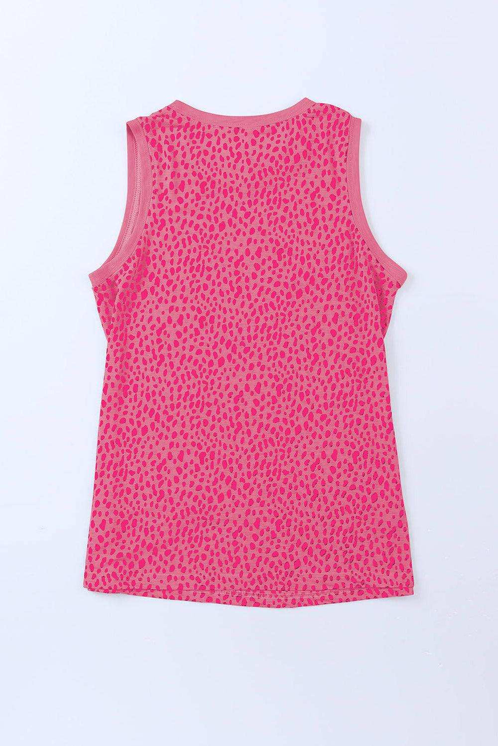 Printed Round Neck Tank - Trendsi - Flyclothing LLC