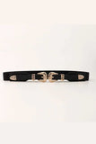 Double Buckle Elastic Belt - Trendsi - Flyclothing LLC