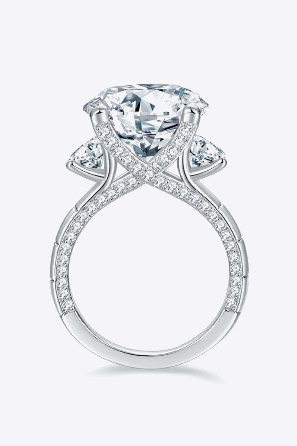 8.6 Carat Moissanite Platinum-Plated Ring - Trendsi - Flyclothing LLC