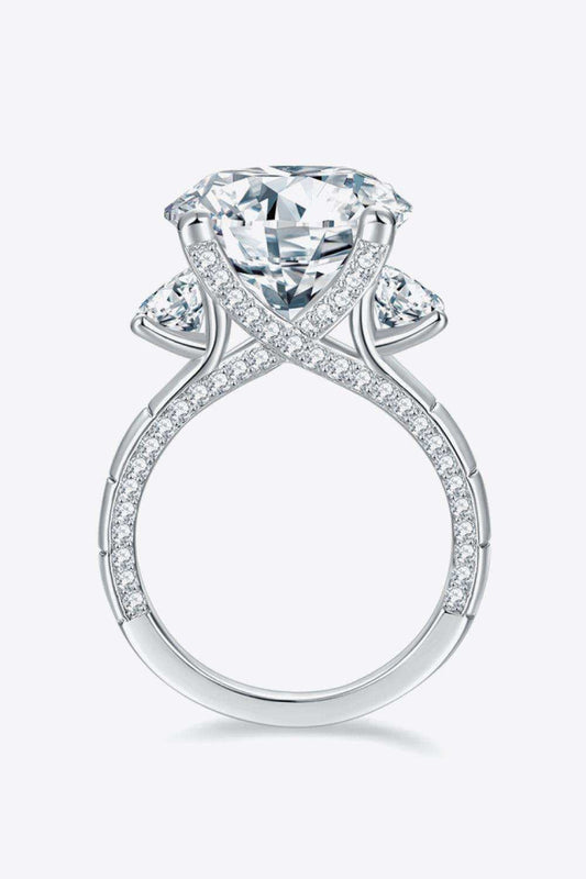 8.6 Carat Moissanite Platinum-Plated Ring - Trendsi - Flyclothing LLC