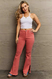 RISEN Bailey Full Size High Waist Side Slit Flare Jeans - Trendsi - Flyclothing LLC