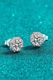 2 Carat Moissanite 925 Sterling Silver Stud Earrings - Trendsi - Flyclothing LLC