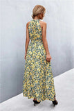 Printed Sleeveless Tie Waist Maxi Dress - Trendsi - Flyclothing LLC