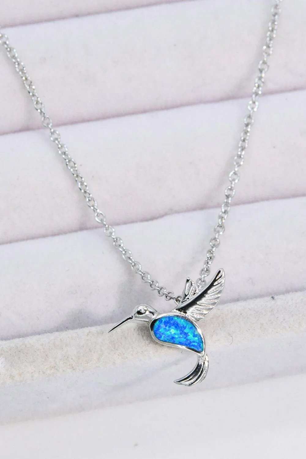 Opal Bird 925 Sterling Silver Necklace - Trendsi - Flyclothing LLC
