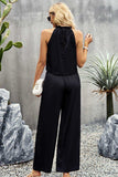 Grecian Neck Sleeveless Pocketed Top and Pants Set - Trendsi - Flyclothing LLC