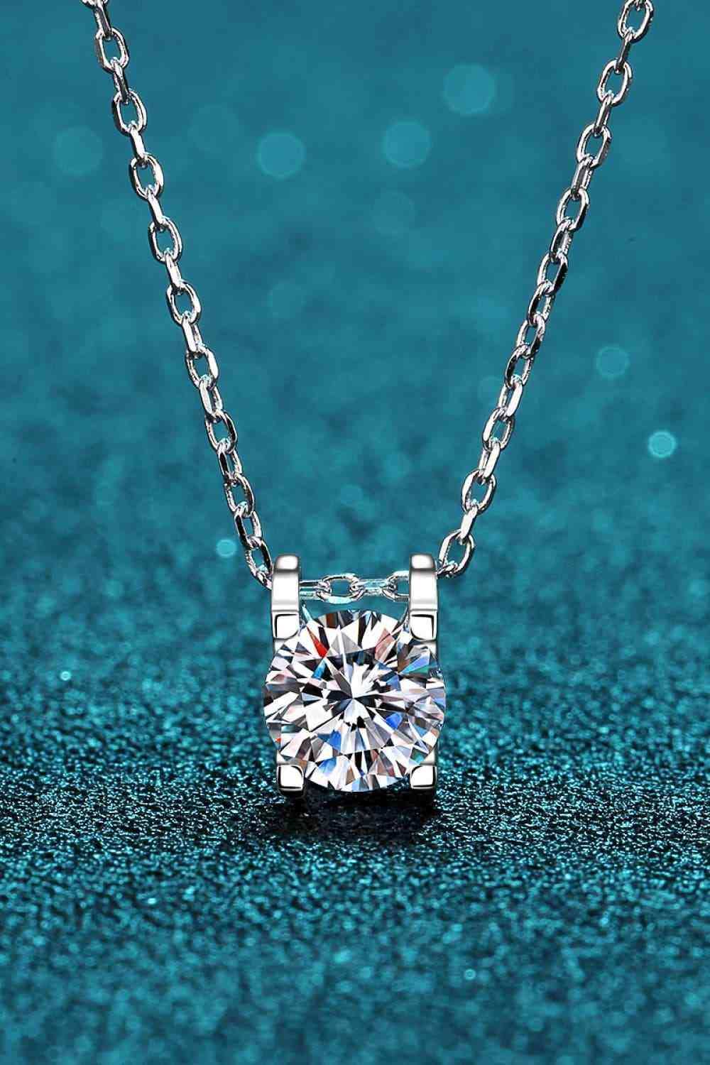 Moissanite 925 Sterling Silver Necklace - Trendsi - Flyclothing LLC