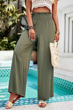 Smocked Wide Leg Pants with Pockets - Trendsi - Flyclothing LLC