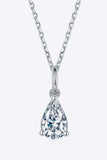 1 Carat Moissanite 925 Sterling Silver Necklace - Trendsi - Flyclothing LLC