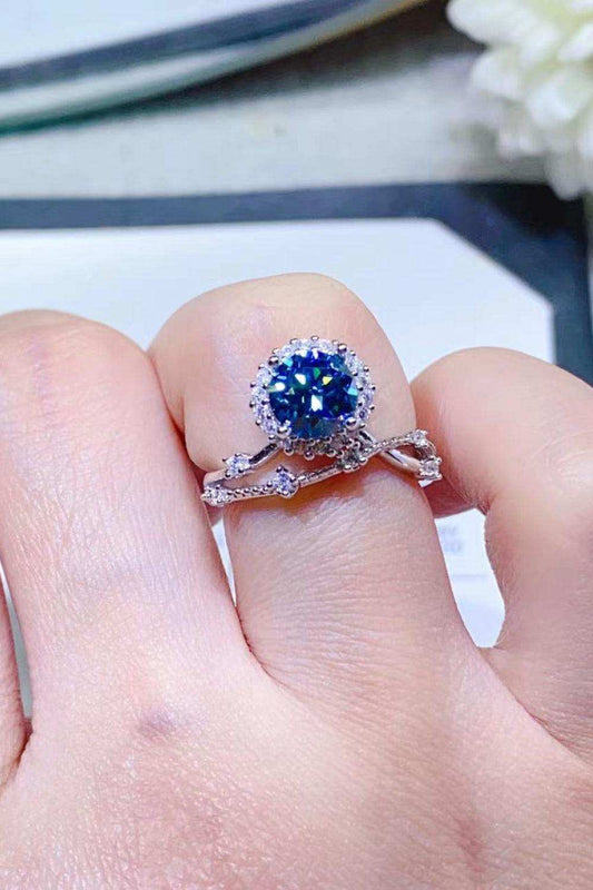 1 Carat Moissanite 925 Sterling Silver Ring - Trendsi - Flyclothing LLC