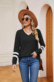 V-Neck Long Sleeve T-Shirt - Trendsi - Flyclothing LLC