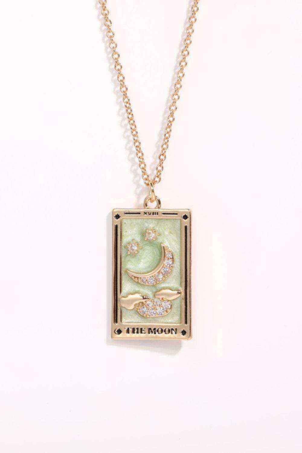 Tarot Card Pendant Stainless Steel Necklace - Trendsi - Flyclothing LLC