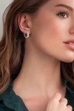 Moissanite 925 Sterling Silver Huggie Earrings - Trendsi - Flyclothing LLC