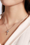 Moissanite Key Pendant Necklace - Trendsi - Flyclothing LLC