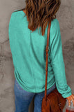 Seam Detail Round Neck Long Sleeve Top - Trendsi - Flyclothing LLC