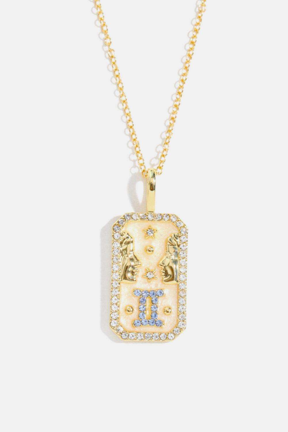 Rhinestone Constellation Pendant Copper Necklace - Trendsi - Flyclothing LLC