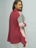 Color Block Open Front Cardigan - Trendsi - Flyclothing LLC