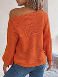 Openwork Long Sleeve Sweater - Trendsi - Flyclothing LLC