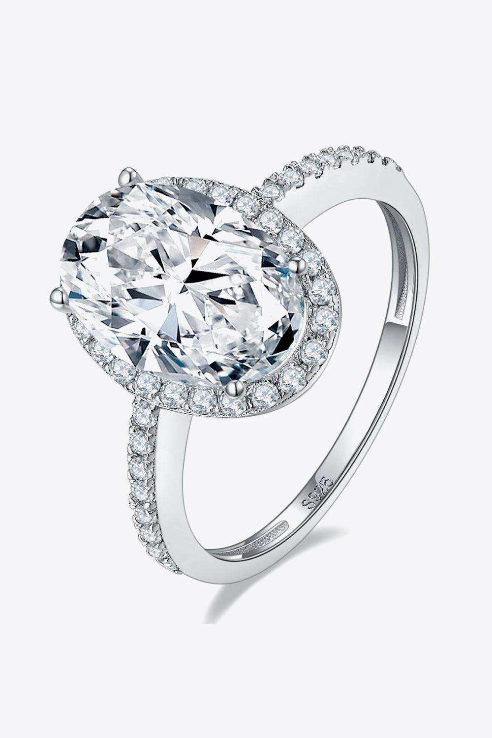 4.5 Carat Moissanite Halo Ring - Trendsi - Flyclothing LLC