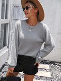 Lace Detail Cutout Long Sleeve Pullover Sweater - Trendsi - Flyclothing LLC
