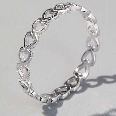 Heart Shape 925 Sterling Silver Ring - Trendsi - Flyclothing LLC