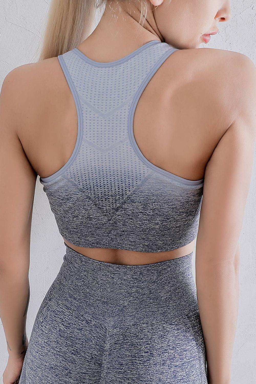 Gradient Sports Bra and Leggings Set - Trendsi - Flyclothing LLC