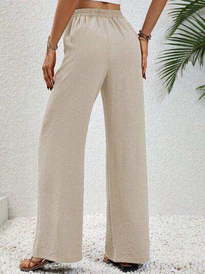 Wide Leg Drawstring Pants - Trendsi - Flyclothing LLC