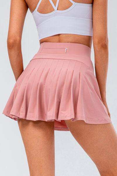 High Waist Pleated Active Skirt - Trendsi - Flyclothing LLC