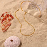 Stainless Steel Bead Anklet - Trendsi - Flyclothing LLC