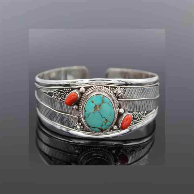 Turquoise Open Bracelet - Trendsi - Flyclothing LLC