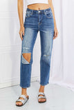 RISEN Full Size Emily High Rise Relaxed Jeans - Trendsi - Flyclothing LLC