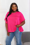 Yelete Full Size More Than Words Flutter Sleeve Top - Trendsi - Flyclothing LLC