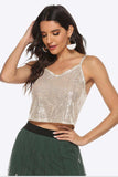 Sequin Cropped Cami - Trendsi - Flyclothing LLC