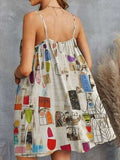 Printed Spaghetti Strap Mini Dress - Trendsi - Flyclothing LLC