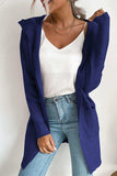 Ribbed Open Front Hooded Cardigan with Pockets - Trendsi - Flyclothing LLC