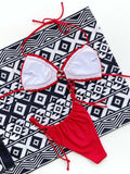 Frill Trill Halter Neck Bikini Set - Trendsi - Flyclothing LLC