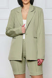 Long Sleeve Blazer and Shorts Set - Trendsi - Flyclothing LLC