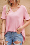 V-Neck Dropped Shoulder Tunic Top - Trendsi - Flyclothing LLC