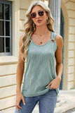 Round Neck Wide Strap Tank - Trendsi - Flyclothing LLC