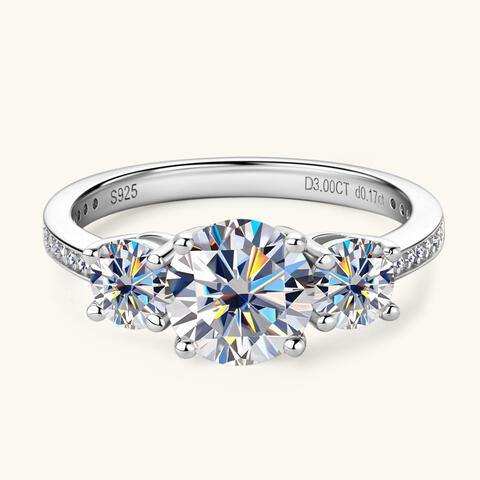 3 Carat Moissanite 925 Sterling Silver Ring - Trendsi - Flyclothing LLC