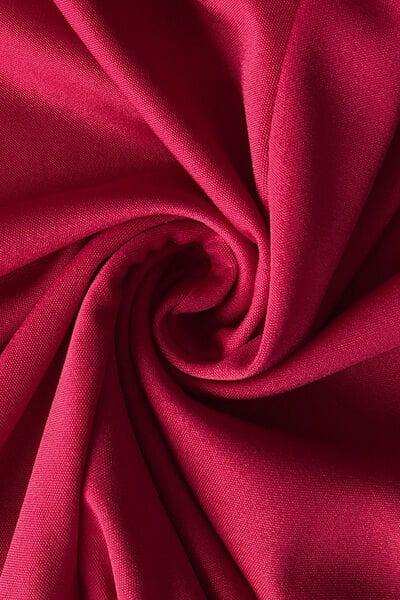 Mock Neck Tie-Waist Half Sleeve Jumpsuit - Trendsi - Flyclothing LLC