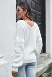 V-Neck Drop Shoulder Sweater - Trendsi - Flyclothing LLC