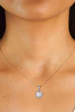 2 Carat Moissanite 925 Sterling Silver Necklace - Trendsi - Flyclothing LLC