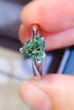 1 Carat Moissanite Heart 925 Sterling Silver Ring - Trendsi - Flyclothing LLC