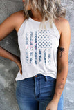 Floral Graphic Grecian Neck Tank - Trendsi - Flyclothing LLC