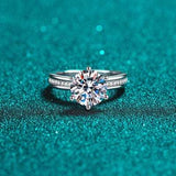 3 Carat Moissanite 925 Sterling Silver Ring - Trendsi - Flyclothing LLC