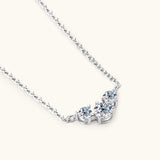 925 Sterling Silver Inlaid Moissanite Necklace - Trendsi - Flyclothing LLC