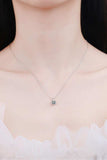 Minimalist 925 Sterling Silver Moissanite Pendant Necklace - Trendsi - Flyclothing LLC